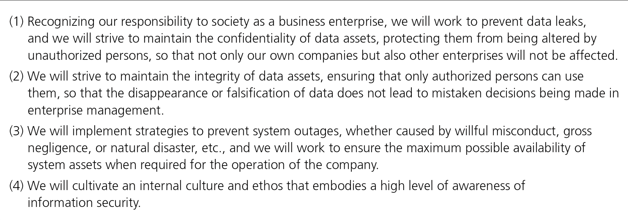 Information-security basic policy